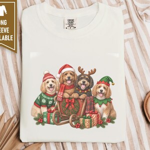 Christmas Cockapoo Shirt, Cockapoo Lover Gift, Holiday Dog Crewneck, Festive Puppy Top, Dog Mom Christmas Gift image 6