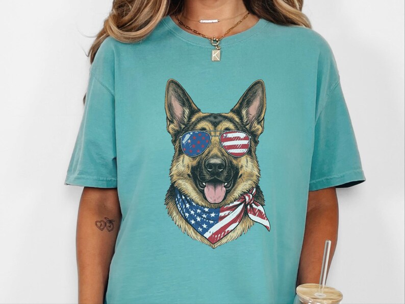 Patriotic German Shepherd Portrait image 10