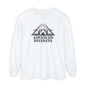 Goldendoodle Shirt, Yoga Lover Gift, Advanced Savasana Tee, Dog Mom Gift, Funny Workout Shirt, Meditation Humor bild 14