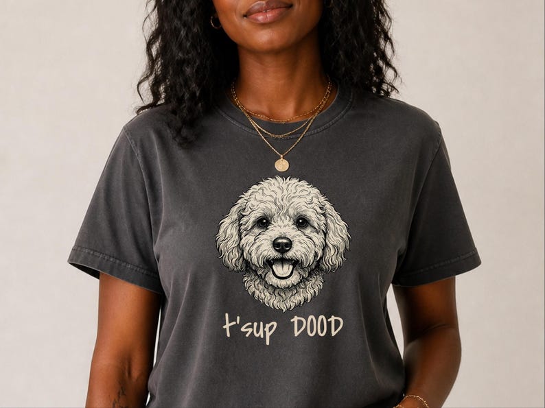 Comfort Colors Maltipoo Dog Mom Sweatshirt | T'sup Dood Goldendoodle Owner Clothing | Personalised Bernedoodle Labradoodle Sheepadoodle image 7