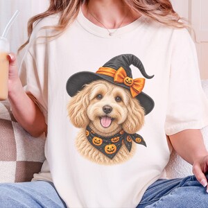 Halloween Dog Mom Shirt, Witch Dog Shirt, Maltipoo Mom Gift, Doodle Mom Shirt, Spooky Dog Tee, Halloween Pet Gift image 4