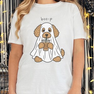 Goldendoodle Halloween Shirt, Ghost Dog Tee, Spooky Puppy Shirt, Dog Lover Gift, Boo P T Shirt image 8