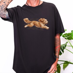 Goldendoodle T Shirt, Golden Doodle Gift, Running Dog Shirt, Doodle Dad Gift, Marathon Runner Tee, Dog Owner Sweatshirt, Pet Lover Apparel image 2