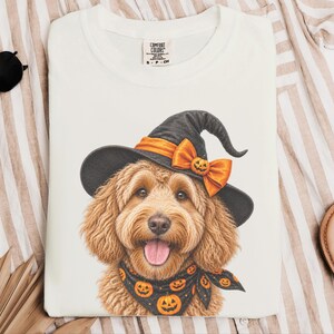 Labradoodle Halloween Shirt, Doodle Mom Gift, Spooky Dog Mom Shirt, Golden Doodle Halloween Tee image 1