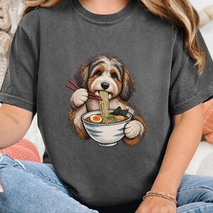 Ramen-tröja för japansk matälskare, rolig nudelhundtröja, ramen-skål med grafisk design bild 2