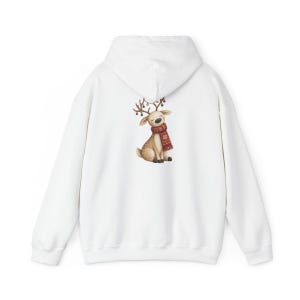 Whimsical Reindeer Christmas Shirt, Cozy Holiday Deer Sweatshirt, Cute Woodland Winter Tee image 12