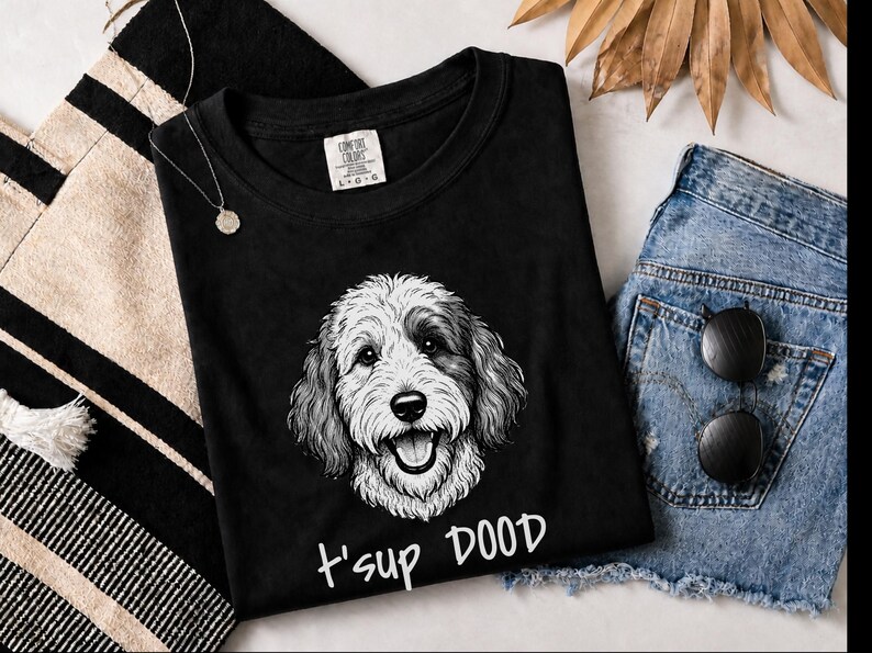 Comfort Colors Sheepadoodle Sweatshirt | T'sup Dood Goldendoodle Sweatshirt | Aussiedoodle Crewneck | Bernedoodle Labradoodle Sheepadoodle image 10