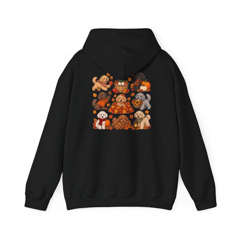 Maltipoo Fall Shirt, Fall Dog Lover Gift, Autumn Puppy Tee, Cozy Fall Dog Shirt, Maltipoo Mom Shirt image 11