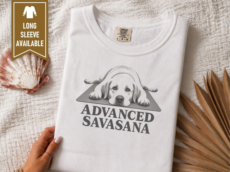 Labrador Shirt, Advanced Savasana Yoga Gift, Funny Fitness Tee, Meditation Lover Shirt, Lab Mom Gift, Yoga Teacher Shirt image 6