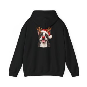 Świąteczna koszulka z boston terrierem, prezent dla mamy boston terriera, świąteczna bluza dla miłośnika psów, świąteczna koszulka ze szczeniakiem zdjęcie 11