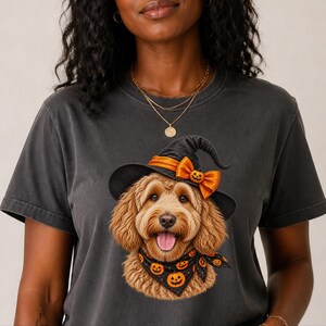 Labradoodle Halloween Shirt, Doodle Mom Gift, Spooky Dog Mom Shirt, Golden Doodle Halloween Tee image 8