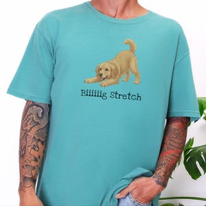 Comfort Colors Golden Retriever Biiiiiig Stretch Tee, Funny Dog Lover Pet Parent Gift, Puppy Mom Dad Owner, Stay Golden Enthusiast image 2
