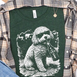 Geek Dog Shirt, "In Dog Beers" Maltipoo Tee, Funny Pet Graphic, Dog Owner Gift, Maltipoo Mom Shirt, Beer Lover Gift image 5