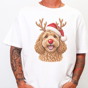 Maglietta natalizia con Cockapoo, regalo di Natale per amanti dei Cockapoo, felpa per cani per le feste, maglietta per la mamma di un Cockapoo, regalo festivo per gli amanti dei cani immagine 10