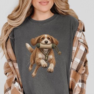 Cavapoo Shirt, Cavapoo Mom Gift, Vintage Hunting Dog Tee, Dog Training Shirt, Sporting Dog Art, Cavapoo Owner Gift image 2