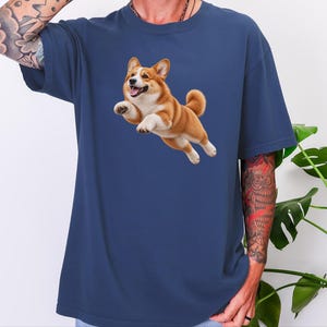 Camiseta con estampado de Corgi, regalo para mamás de Corgi, camiseta de Corgi galés de Pembroke, camiseta para amantes de los perros, camiseta de cachorro de Corgi feliz, regalo para dueños de Corgi imagen 9