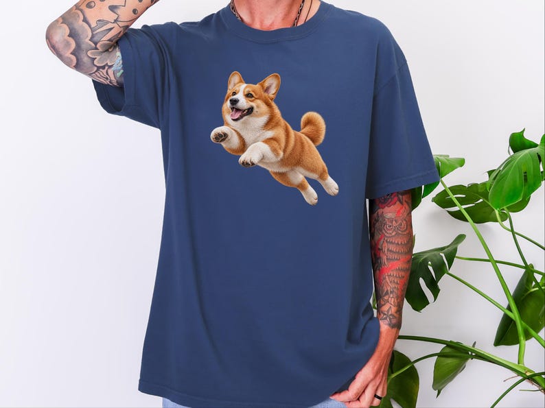 Camiseta con estampado de Corgi, regalo para mamás de Corgi, camiseta de Corgi galés de Pembroke, camiseta para amantes de los perros, camiseta de cachorro de Corgi feliz, regalo para dueños de Corgi imagen 9