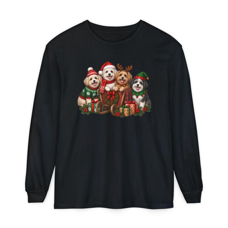Maltipoo Christmas Shirt, Maltipoo Dog Gift, Festive Santa Puppy Tee, Christmas Dog Lover Shirt, Holiday Dog Sweatshirt image 13
