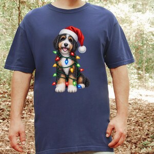 Bernedoodle Christmas Shirt, Christmas Dog Shirt, Bernedoodle Owner Gift, Holiday Dog Lover Tee image 9