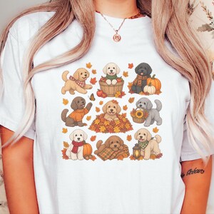 Maltipoo Fall Shirt, Fall Dog Lover Gift, Autumn Puppy Tee, Cozy Fall Dog Shirt, Maltipoo Mom Shirt image 10