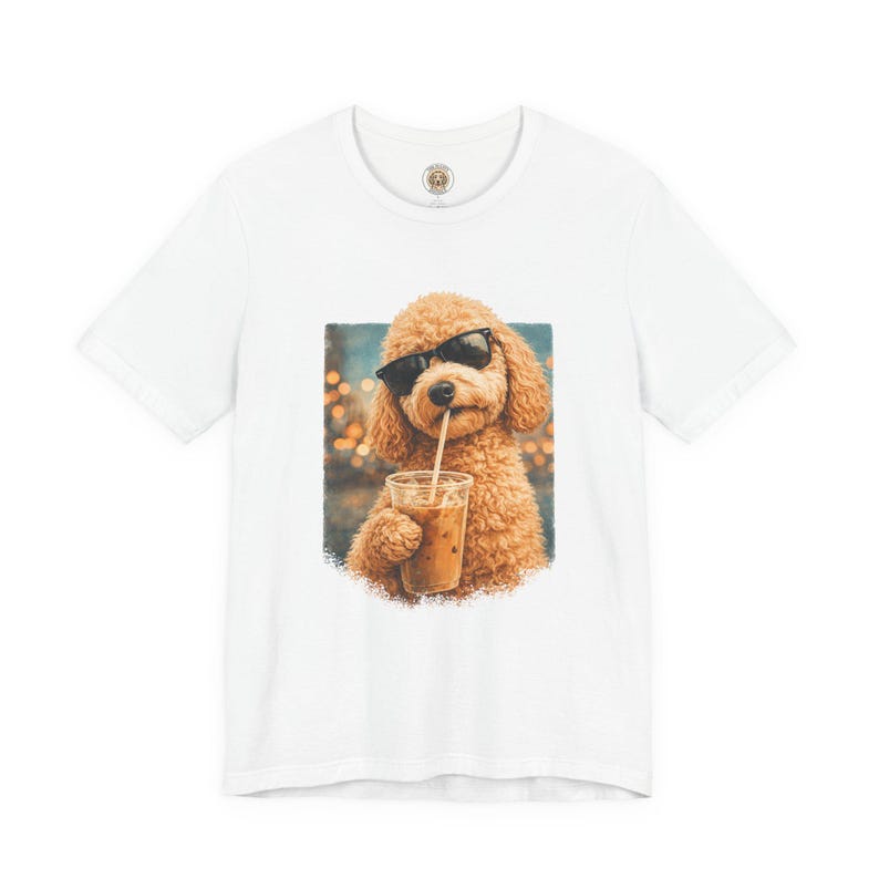 Goldendoodle Iced Coffee Cool Dog image 1