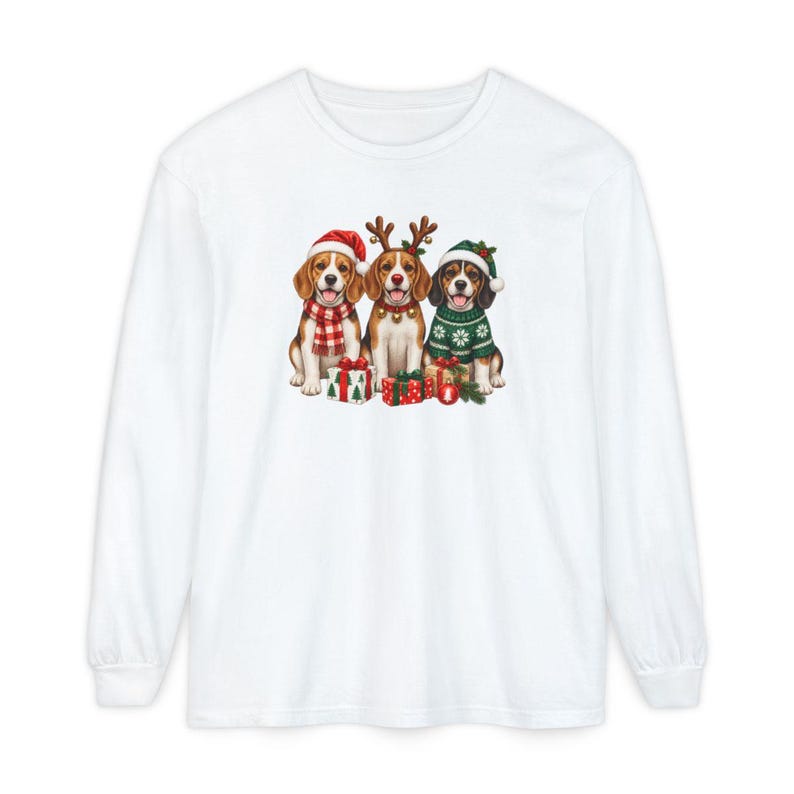 Christmas Beagle Shirt, Beagle Lover Gift, Holiday Dog Sweatshirt, Christmas Puppy Tee, Dog Mom Present image 14