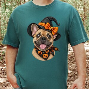 Frenchie Halloween Shirt, Frenchie Mom Gift, Halloween Dog Shirt, French Bulldog Mom Tee, Witch Dog Shirt, Spooky Dog Mom image 9
