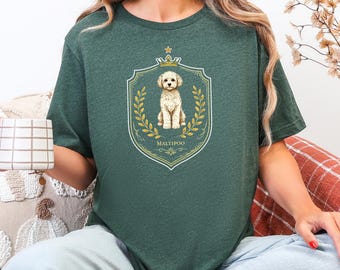 Royal Crest Maltipoo Lover Gift Tee Vintage Crown Emblem