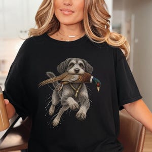 Schnoodle Hunting Shirt, Pheasant Hunter Gift, Upland Hunting Tee, Bird Dog Shirt, Outdoorsman Gift image 10