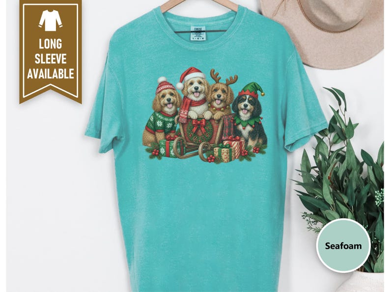 Cavapoo Christmas Shirt, Cavapoo Mom Gift, Holiday Dog Shirt, Christmas Puppy Sweatshirt, Festive Dog Lover Tee image 5