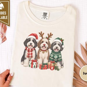 Sheepadoodle Christmas Sweatshirt, Christmas Pet Shirt, Sheepadoodle Gift, Christmas Dogs Shirt, Dog Lover Christmas Gift, Puppy Sweatshirt image 10