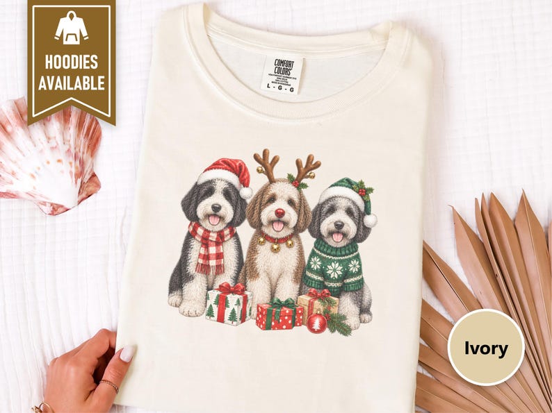 Sheepadoodle Christmas Sweatshirt, Christmas Pet Shirt, Sheepadoodle Gift, Christmas Dogs Shirt, Dog Lover Christmas Gift, Puppy Sweatshirt image 10