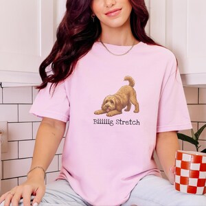 Comfort Colors Brown Doodle Dog Shirt, Biiiiig Stretch Funny Goldendoodle Print Tee, Labradoodle Dog Lover Gift, Fur Mama Puppy Present image 9