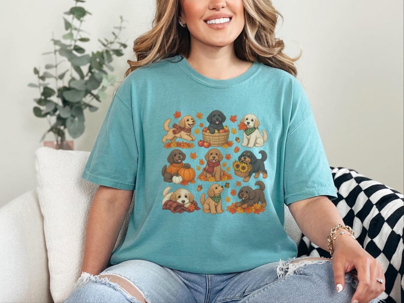 Cavapoo Mom Shirt, Cavapoo Lover Gift, Autumn Dog Shirt, Fall Puppy Tee, Doodle Dog Owner Gift, Thanksgiving Dog Shirt image 2