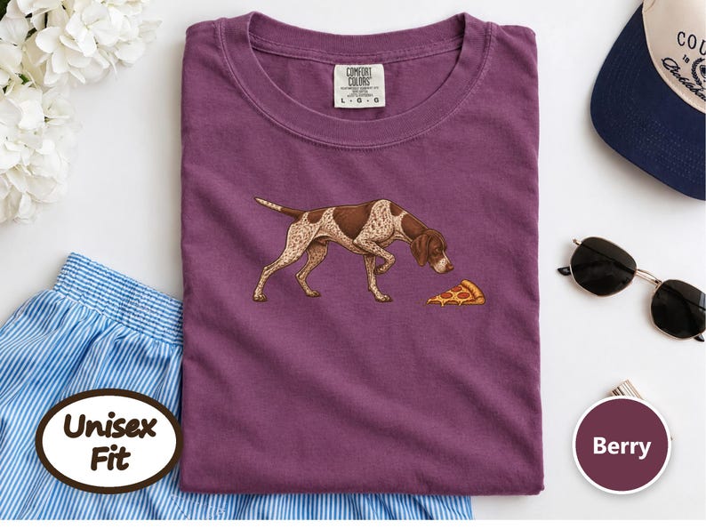 German Shorthaired Pointer Shirt, Gsp Dog Gift, Funny Pizza Lover Tee, Pointer Mom Gift, German Pointer Dog Shirt image 8