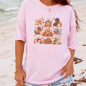 Maltipoo Fall Shirt, Fall Dog Lover Gift, Autumn Puppy Tee, Cozy Fall Dog Shirt, Maltipoo Mom Shirt image 5