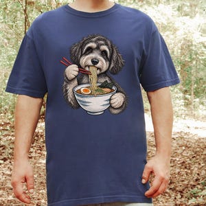 T-shirt Schnoodle Ramen, Cadeau pour propriétaire de Schnoodle, T-shirt pour amoureux des ramen, Cadeau pour maman de chien, T-shirt cuisine japonaise, T-shirt pour gourmand de nouilles image 4