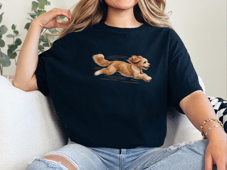 Goldendoodle T Shirt, Golden Doodle Gift, Running Dog Shirt, Doodle Dad Gift, Marathon Runner Tee, Dog Owner Sweatshirt, Pet Lover Apparel image 7