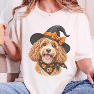 Halloween Cavapoo Shirt, Cavapoo Mom Gift, Halloween Dog Mom, Spooky Dog Tee, Doodle Mom Gift, Cavapoo Owner Gift image 4