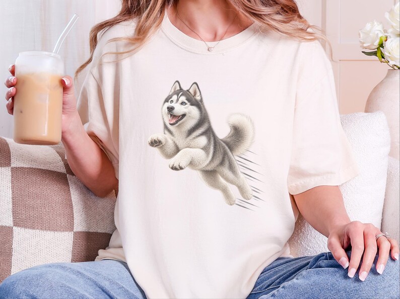 Husky Dog Shirt, Siberian Husky Gift, Husky Mom Shirt, Dog Agility Tee, Husky Lover Gift image 1