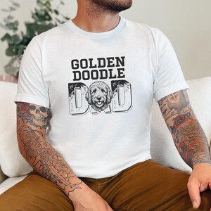 Goldendoodle Dad Shirt | Dog Dad Life Tee | Funny Goldendoodle Owner Apparel | Proud Dog Father T-Shirt, Comfort Colors | Pet Crewneck Shirt image 5