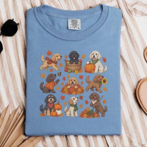 Cockapoo Fall Shirt, Pumpkin Dog Gift, Autumn Puppy Tee, Doodle Dog Lover Shirt, Fall Pet Owner Shirt image 8