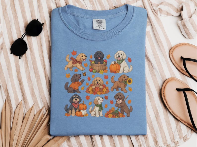 Cockapoo Fall Shirt, Pumpkin Dog Gift, Autumn Puppy Tee, Doodle Dog Lover Shirt, Fall Pet Owner Shirt image 8