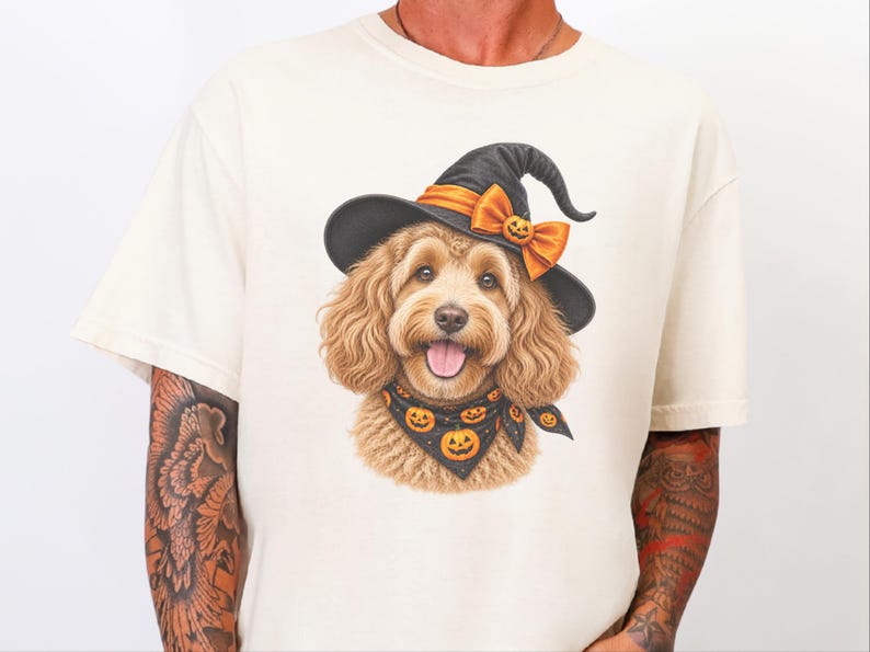 Halloween Dog Shirt, Doodle Mom Gift, Cockapoo Halloween, Spooky Dog Mom, Fall Pet Lover Gift image 1