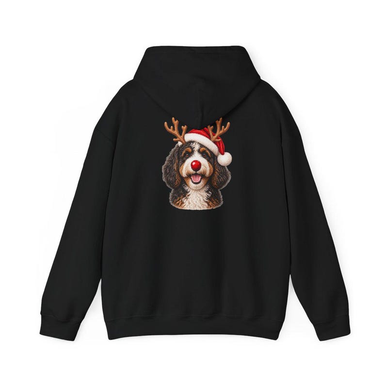 Bernedoodle Christmas Shirt, Christmas Bernedoodle Gift, Bernedoodle Mom Sweatshirt, Festive Dog Crewneck, Santa Paws Holiday Tee image 11