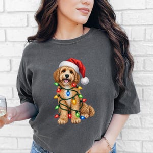 Christmas Cavapoo Shirt, Cavapoo Mom Gift, Holiday Puppy Tee, Cavapoo Christmas Sweatshirt, Dog Christmas Gift image 3