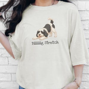 Comfort Colors Sheepadoodle T-shirt, Biiiiig Stretch Dog Tee | Doodle Mama Gift | Doodle Dad Shirt | Funny Dog Lover Present, New Fur Baby image 8