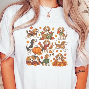 Beagle Fall Dog Shirt, Cute Autumn Puppy Tee, Beagle Mom Gift, Fall Dog Owner Shirt, Cozy Puppy Lover Sweatshirt image 8