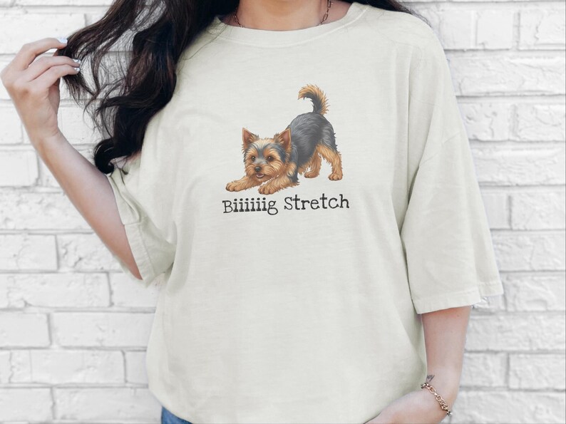 T-shirt Comfort Colors Funny Yorkie, T-shirt extensible grande taille, T-shirt pour maman de Yorkshire Terrier, T-shirt pour amoureux des Yorkies, Vêtements mignons pour parents de chiens image 7