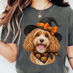 Halloween Cavapoo Shirt, Cavapoo Mom Gift, Halloween Dog Mom, Spooky Dog Tee, Doodle Mom Gift, Cavapoo Owner Gift image 8